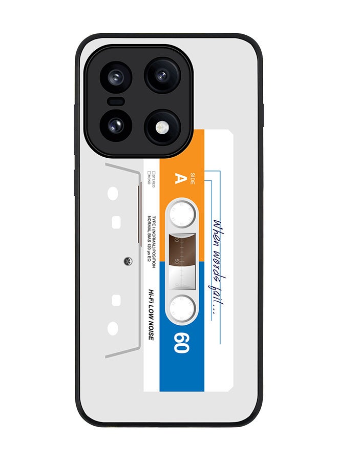 For OnePlus 15 Case,Slim fit Camera Protection, Shockproof Thin Phone cover  - When Words Fail (White Tape)